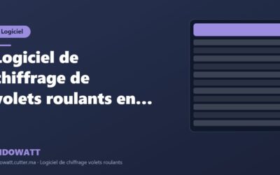 Logiciel de chiffrage de volets roulants en aluminium